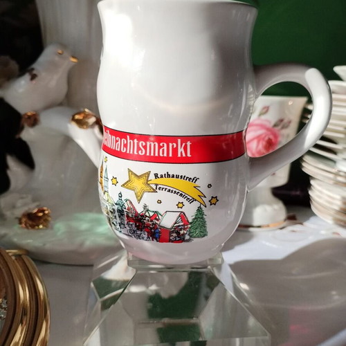 Mohaba Glass Germany porcelain anniversary cup new, 200 ml