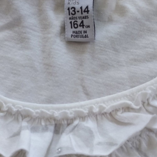 Zara Kids sleeveless blouse used for girl 13-14 years 164 cm white gray