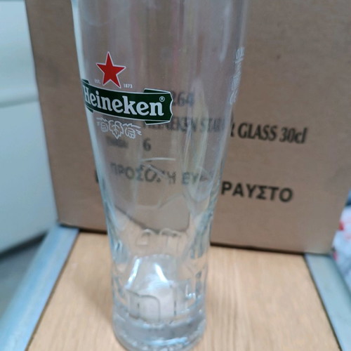 Heineken beer glasses new, pack of 6, 0.3l