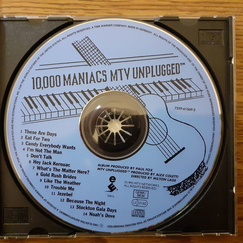 10,000 Maniacs MTV Unplugged CD like new, rock