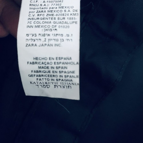 Zara black pants unisex, size 31, made in Spain
