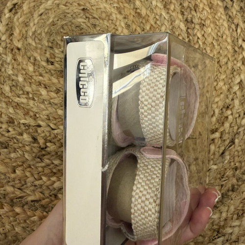 Chicco Baby Shoes Size 19 Pink with Soft Fabric Sole