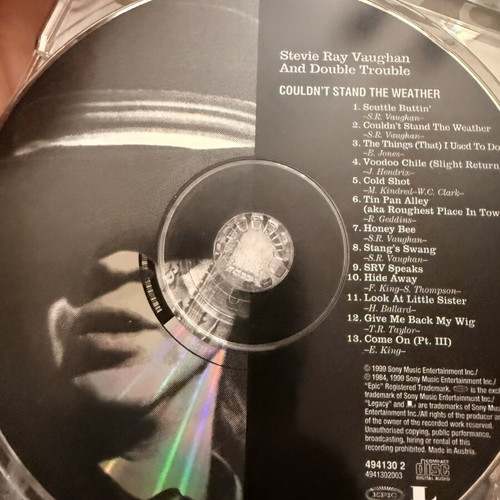Stevie Ray Vaughan & Double Trouble Couldn't Stand the Weather CD like new, blues