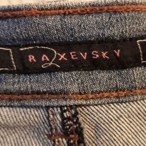Raxevsky Ruffled Denim Skirt