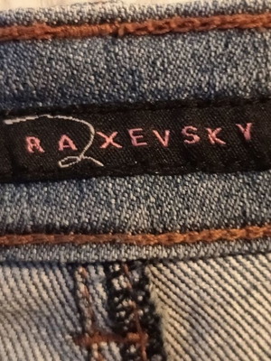 Raxevsky Ruffled Denim Skirt