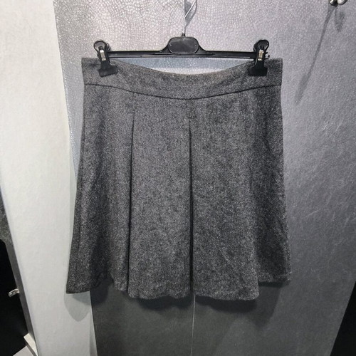 Benetton wool and silk skirt like new, grey melange