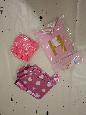 Party supplies new with balloons No1 and happy birthday garland