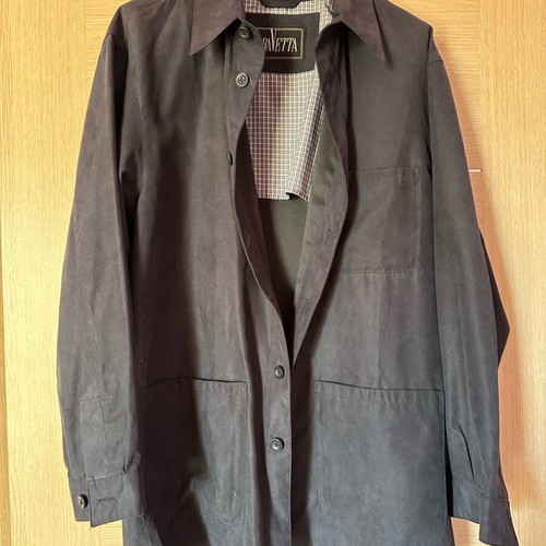 Bravetta Suede Vintage Men's Chore Jacket Overshirt Refurbished, Blue, Size M
