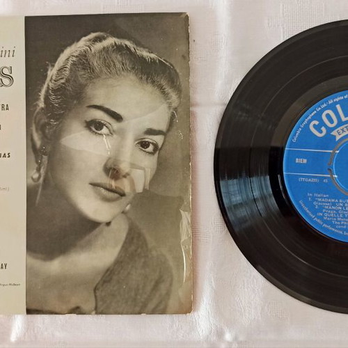 Maria Callas Puccini Operatic Arias vinyl used Columbia SEL 1546