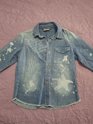 Zara denim shirt jacket like new, size 6 years, blue