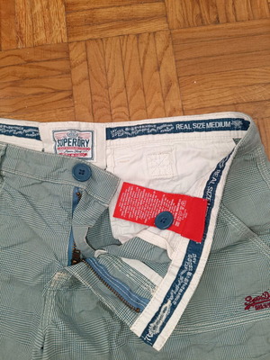Superdry medium checkered shorts like new
