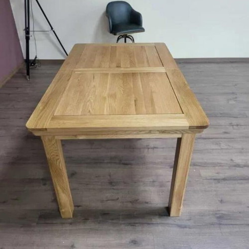 Wooden extendable dining table new, 100% solid oak for 6-8 people