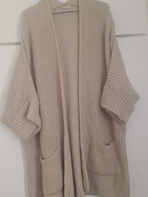 Namaste cardigan like new, beige, thick knit for cold weather