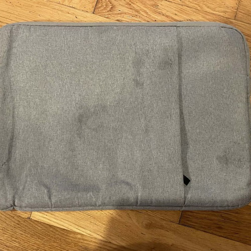 Laptop bag used, gray with two compartments, 13.3 inches