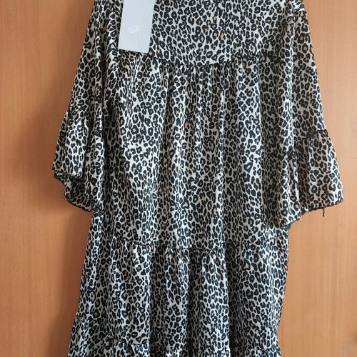 Leopard dress airy one size new, brown