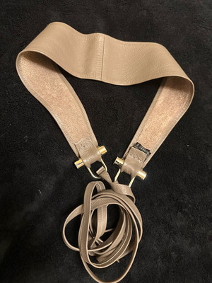Δερμάτινη ζώνη Zara sash wrap style σαν καινούργια, μπεζ taupe