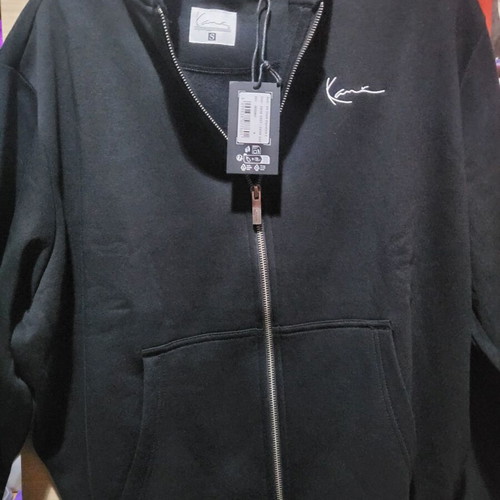 Karl Kani Signature Zip Hoodie jacket new, size S, black