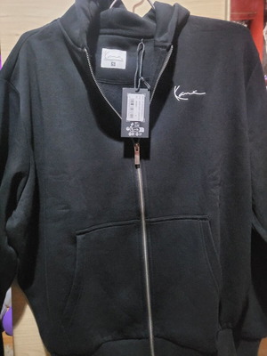 Karl Kani Signature Zip Hoodie ζακέτα καινούργια, μέγεθος S, μαύρη