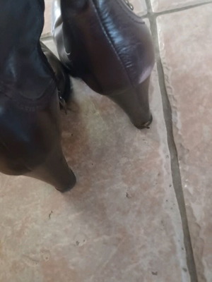 Δερμάτινες μπότες Hush Puppies μεταχειρισμένες με τρούκ γκρι 38 Νο