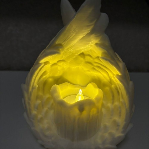 Candle holder for LED candle new with angel wings design