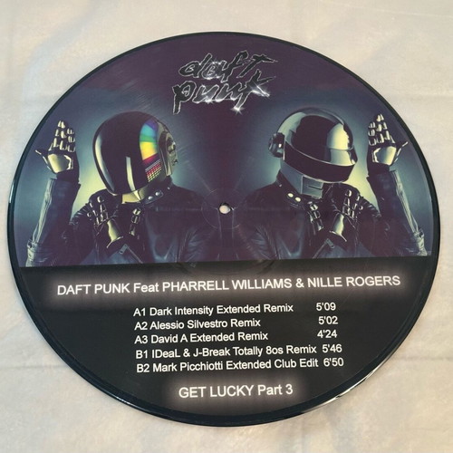Daft Punk feat Pharrel Williams & Nile Rodgers Get Lucky 3 picture disc vinyl like new