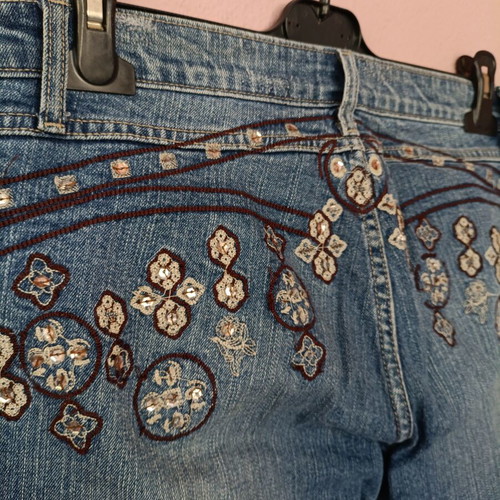 Vintage women's denim capri jeans M 38 10 like new Y2K style