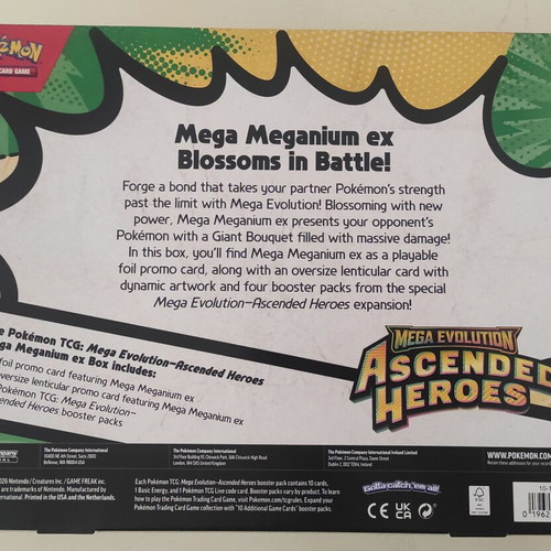 Pokemon Cards Ascended Heroes sealed boxes Mega Feraligatr x2 Mega Meganium