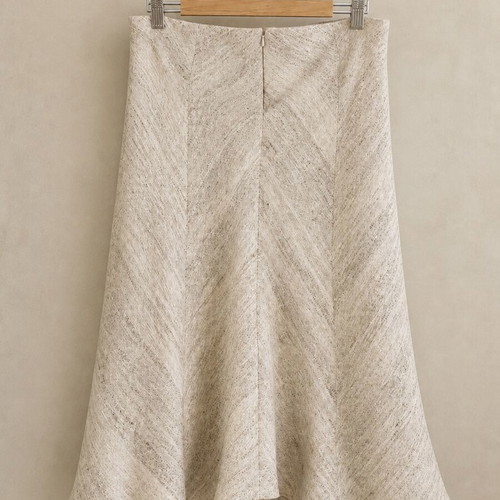 Silk Midi Skirt Zara like new, beige and gray, size L