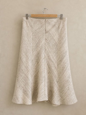 Silk Midi Skirt Zara like new, beige and gray, size L
