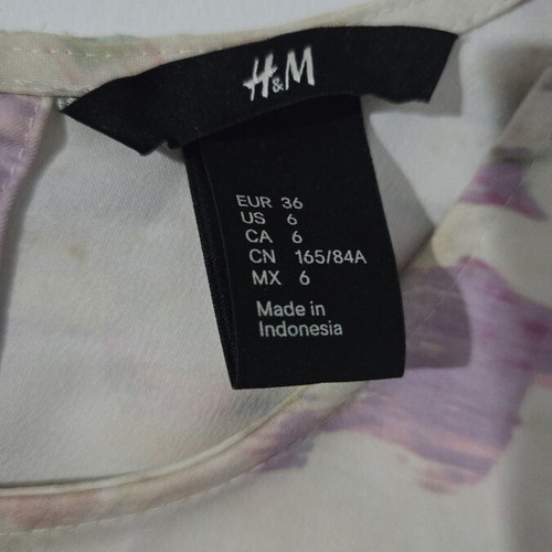 Peplum top H&M like new, colorful, size S