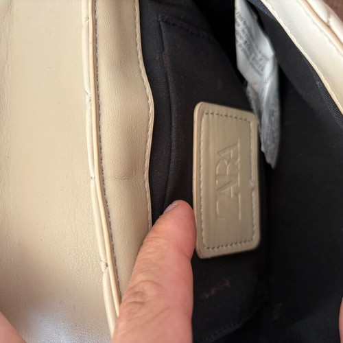 Zara women's handbag like new, beige with gold strap