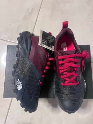 The North Face athletic shoes brand new, size 37, black and red