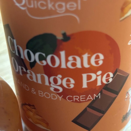 Quickgel Chocolate Orange Pie body cream and scrub new