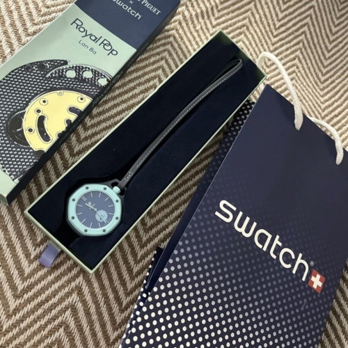 Swatch Ap Royal Pop watch like new, blue turquoise