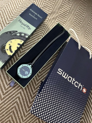 Swatch Ap Royal Pop watch like new, blue turquoise