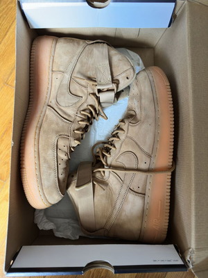 Nike Air Force 1 High ‘07 WB Trainers σαν καινούργια, καφέ, μέγεθος 46