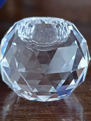 Vintage Swarovski crystal sphere miniature candlestick like new