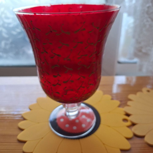 Decorative glass vases Miljogarden Sweden used, set of two