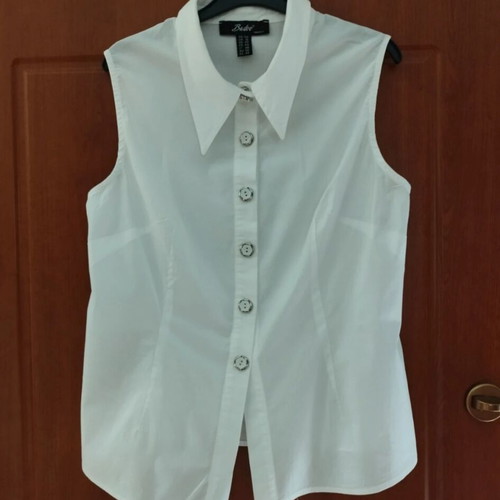 Badoo sleeveless white shirt, size L, 97% cotton