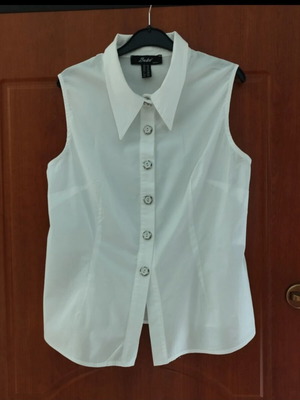 Badoo sleeveless white shirt, size L, 97% cotton