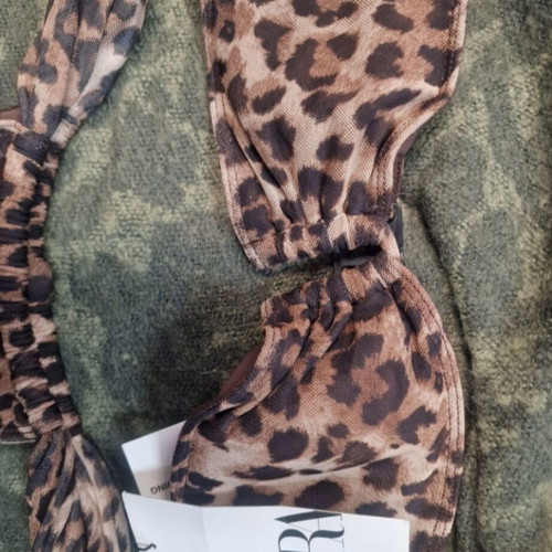 Zara leopard print swimsuit size S new