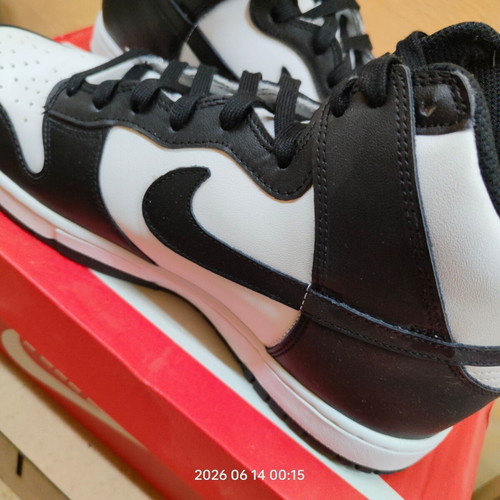 Nike Dunk High size 44.5 new, white black university red