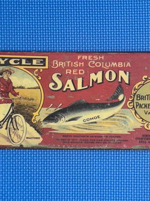 Vintage metal sign Bicycle Brand Salmon retro wall decoration