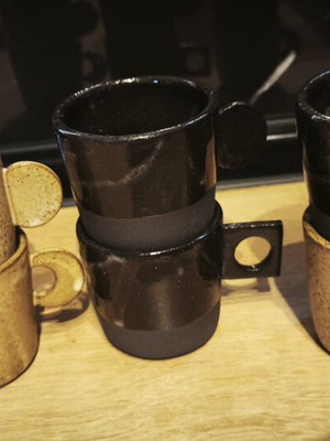 Handmade ceramic espresso cups