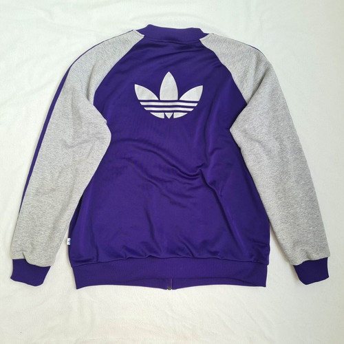 Adidas Originals women's sports jacket tracksuit, size 44 / XL / XXL, grey and purple