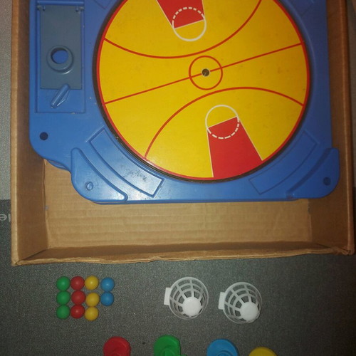 Shooting basket parts used, missing basket and blue ball