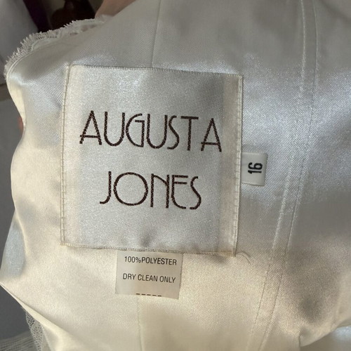 Augusta Jones wedding dress size 16, ivory lace with gold details