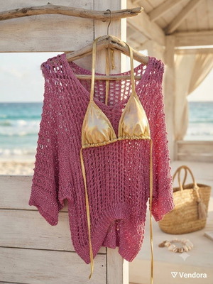Threaded blouse medium pink made in Italy new