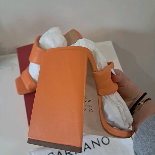 Carrano orange heeled sandals like new, size 36, 10 cm heel