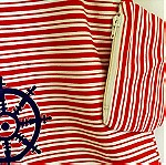  Χειροποίητη Τσάντα Από Vintage navy Ύφασμα Πειραϊκής Πατραϊκής